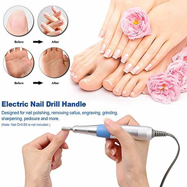 30000rpm electric nail drill pen nail drill handle handpiece dc connector for manicure pedicure machine accessory tool