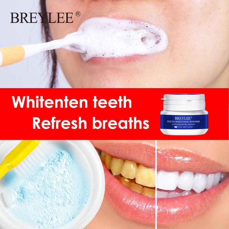 BREYLEE Teeth Whitening Powder Toothpaste Dental Teeth Cleaning Oral Hygiene Remove Plaque Tooth Whiten Brighten Powder TSLM1|Teeth Whitening