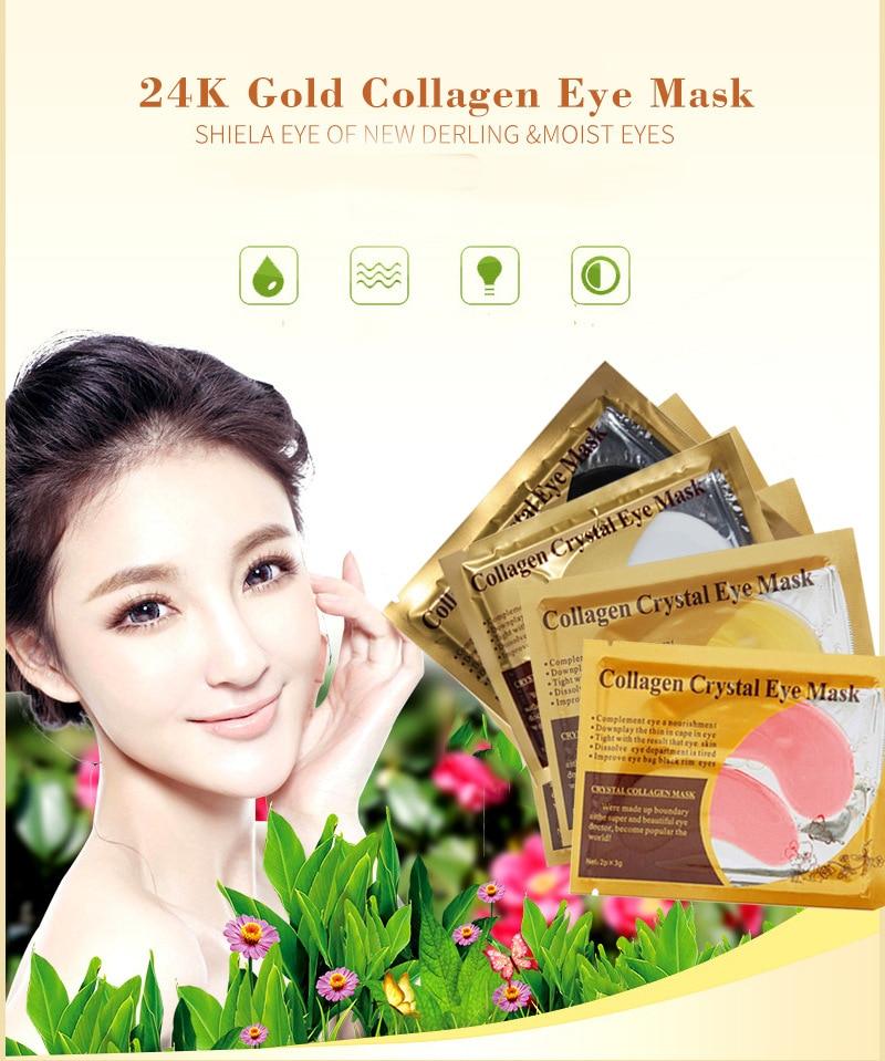 1/4/5 Pairs Gold Crystal Collagen Eye Mask Eye Patches For Eye Care Dark Circles Remove Anti Aging Wrinkle Skin Care Tool TSLM2|Masks