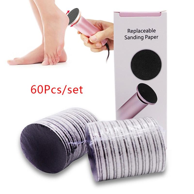 1 Box (60pcs) Replacement Sandpaper Disk Discs (Extra Coarse 80 Grit) for Electronic Foot File Callus Remover Tool|Foot Rasps