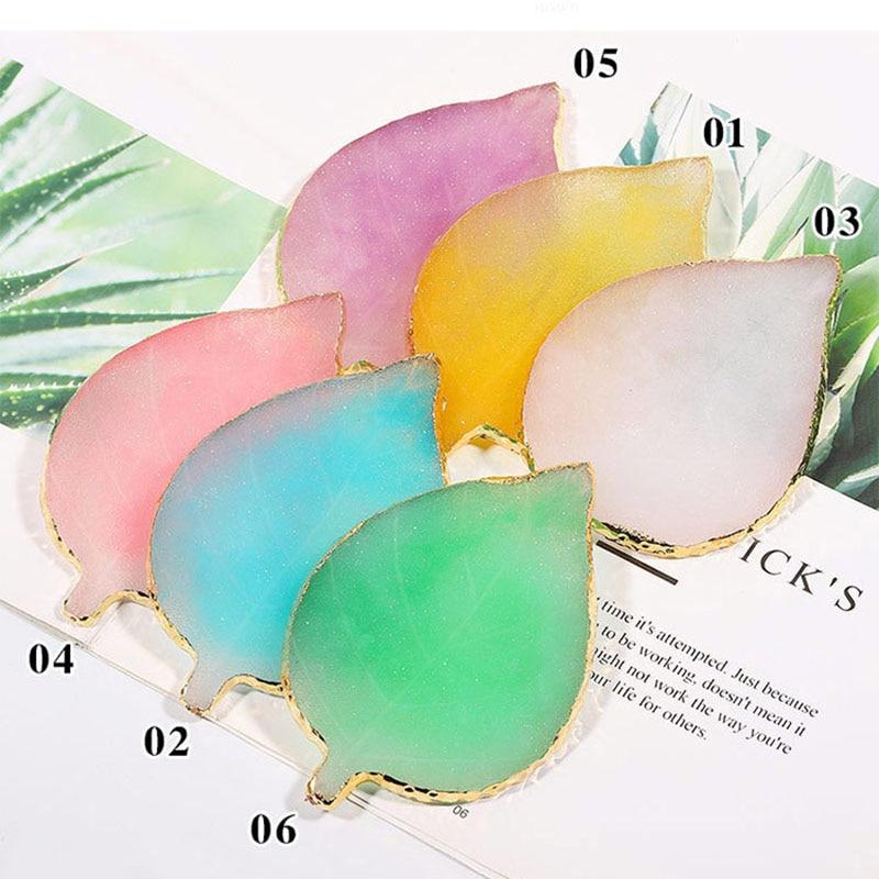 1 Pcs Resin Stone Color Palette False Nail Tips Drawing Nail Color Palette for Nail Color Mixing Display Manicure Polish Gel Too