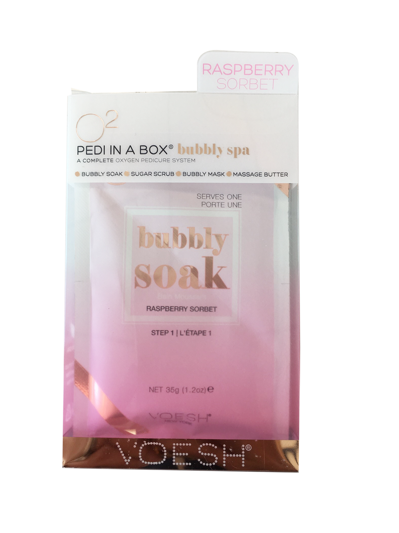 Voesh Deluxe Pedicure 4 Step O2 Bubbly Spa - Raspberry