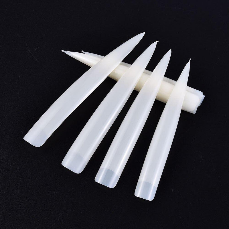 120Pcs/Bag Half Cover French Salon False Tips Extra Long Stiletto/Curved Sharp Ending Nail Art Acrylic Gel 10Sizes Press On Nail|False Nails