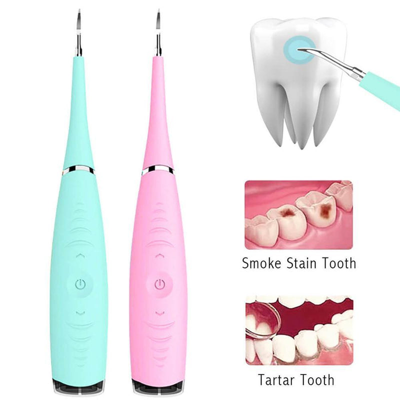 Portable Electric Sonic Dental Scaler Tooth Calculus Remover Tooth Stains Tartar Tool Dentist Whiten Teeth Health Hygiene white|Oral Irrigators