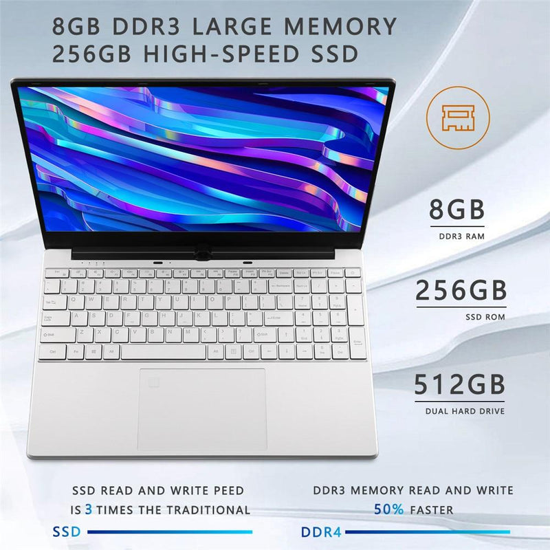 15.6 inch Metal Body Laptop intel i5 5257U 8GB 256 GB 512 GB SSD With Full Layout Keyboard Backlight Fingerprint Unlock Game|Laptops