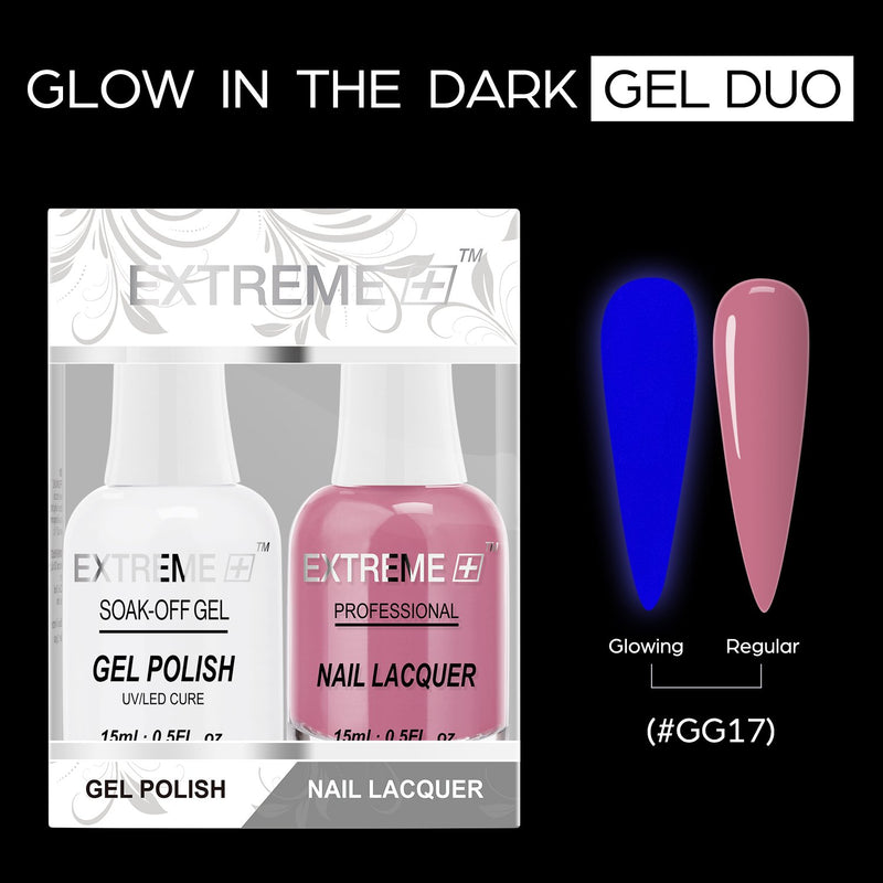 EXTREME+ GLOW IN DARK - GEL + MATCHING LACQUER -
