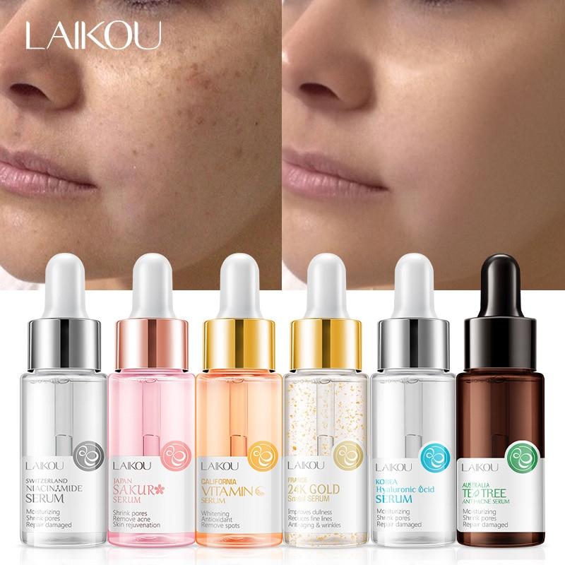 17ml Hyaluronic Acid Face Serum Vitamin C Nicotinamide Tea Tree Essence Whitening Anti wrinkle Firming Essence Skin Care TSLM1|Serum