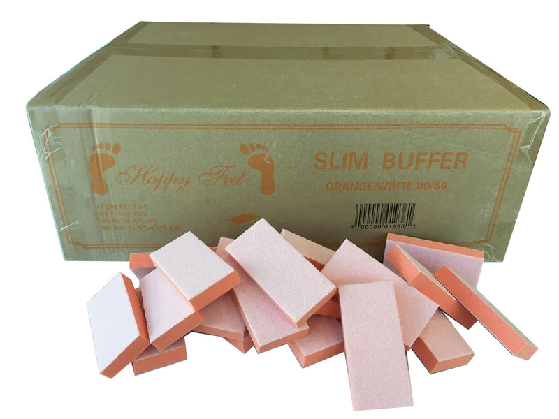 Happy Feet Slim Buffer Orange White 80/100