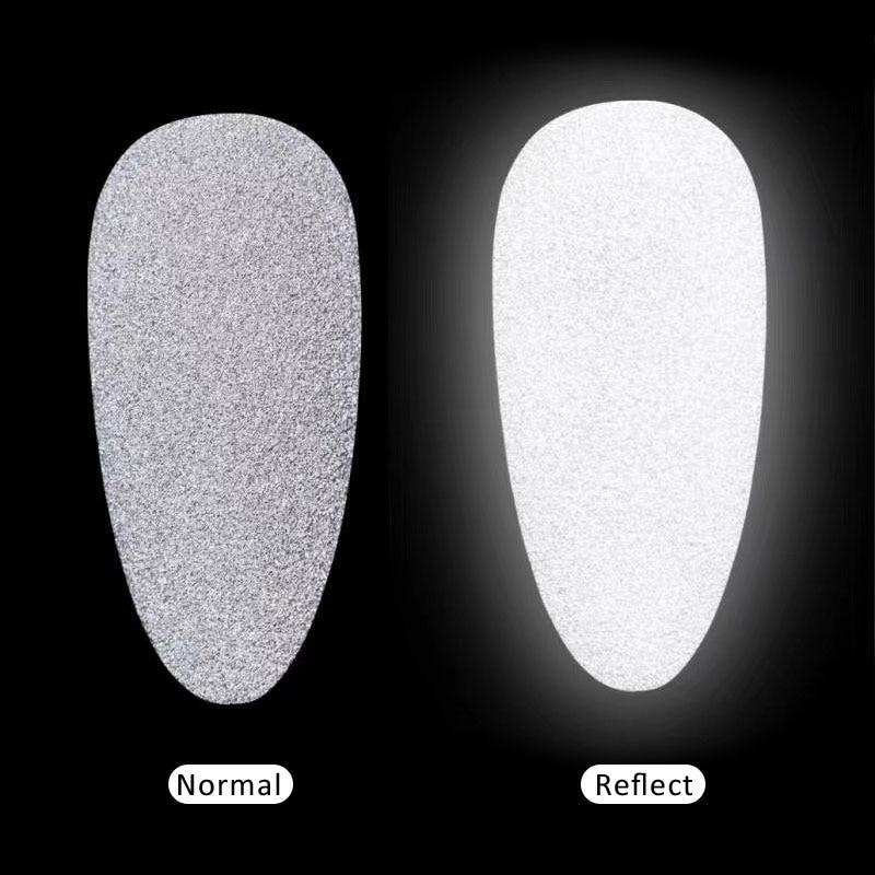 1Box Reflective Nail Glitter Powder Shiny Dust Glow In The Dark For Bar Disco Sparkling Pigment Fluorescent Nail Art Decorations|Nail Glitter