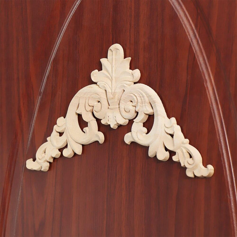 1PC Multi styles Rubber Natural Floral Wood Carved Corner Appliques Frame Wall Door Decoration Unique Furniture Parts Crafts|Statues & Sculptures