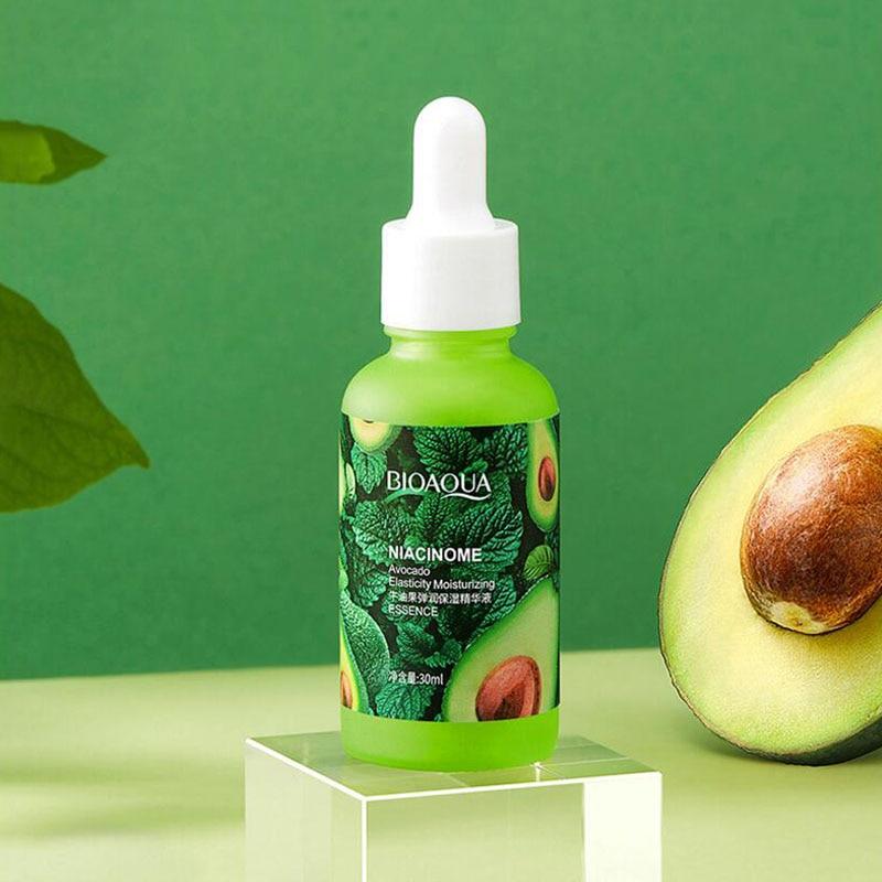 1Pcs Avocado Elastic Moisturizing Face Serum hydrating Brightening Shrinking Pore Refreshing Essence|Serum