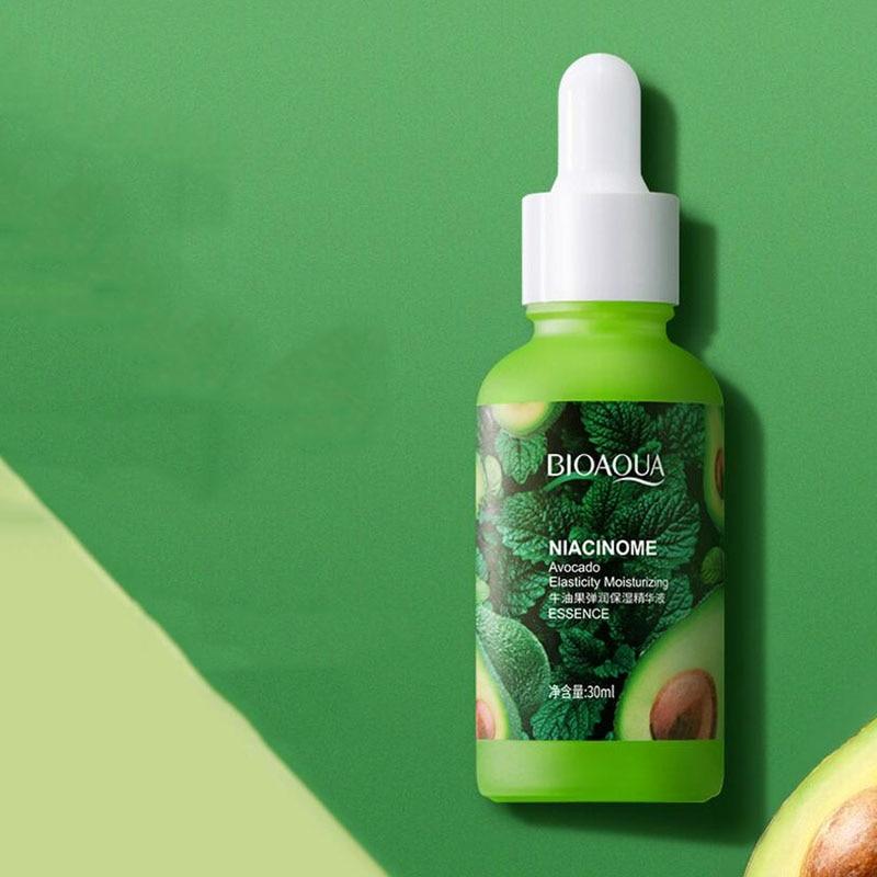 1Pcs Avocado Elastic Moisturizing Face Serum hydrating Brightening Shrinking Pore Refreshing Essence|Serum