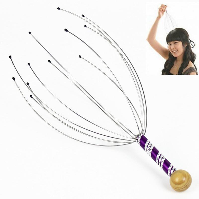 1Pcs Head Massager Neck Massage Octopus Scalp Stress Relax Spa Healing Alloy Free Shipping|Head Massage Instrument