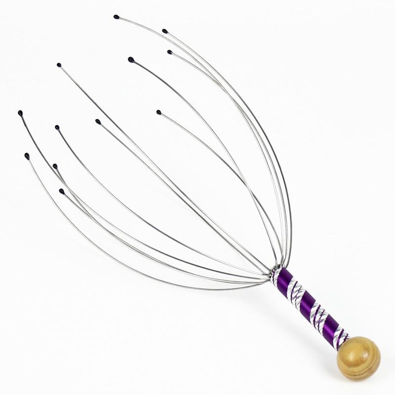 1Pcs Head Massager Neck Massage Octopus Scalp Stress Relax Spa Healing Alloy Free Shipping|Head Massage Instrument