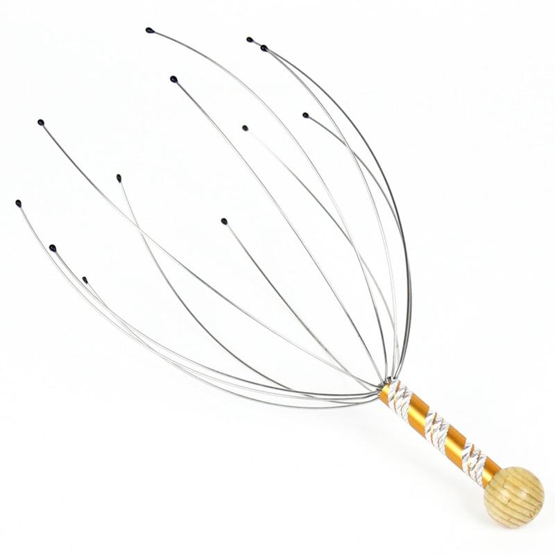 1Pcs Head Massager Neck Massage Octopus Scalp Stress Relax Spa Healing Alloy Free Shipping|Head Massage Instrument