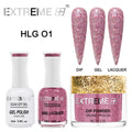 EXTREME+ Trio - Gel, Lacquer, & Dip Combo - HOLO CHROME - #001