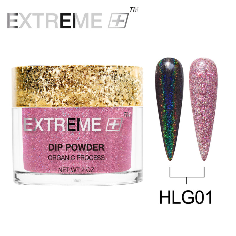 EXTREME+ Trio - Gel, Lacquer, & Dip Combo - HOLO CHROME -