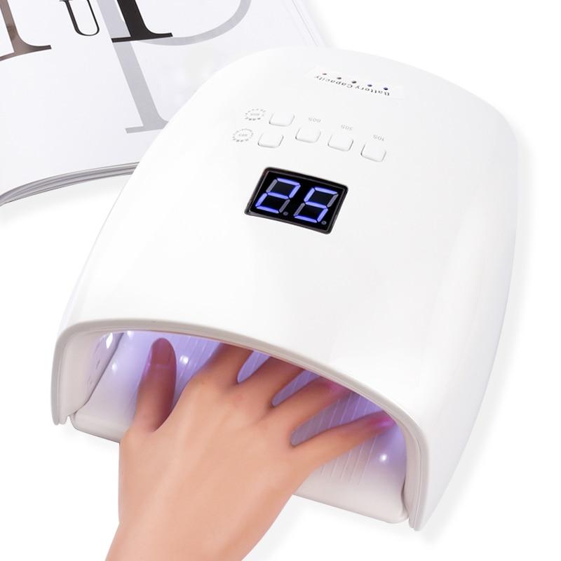 Uv Nail Lamp Gel Nail Dryer 48w Led Nail Light With Sensor And Wireless Battery Chargeable Nail Polish Curing Lamp|Nail Dryers