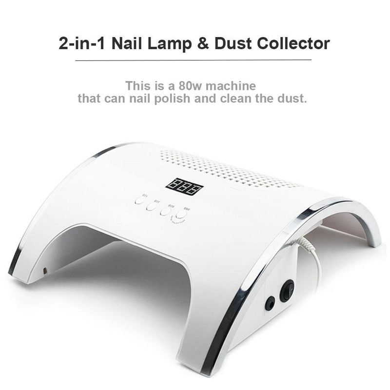 2 IN 1 Fashional Nail Lamp&Nail Dust Collector Machine Manicure Salon Tool With 42LEDs Two Fans Nail Art Equipment nail supplies|Nail Art Equipment