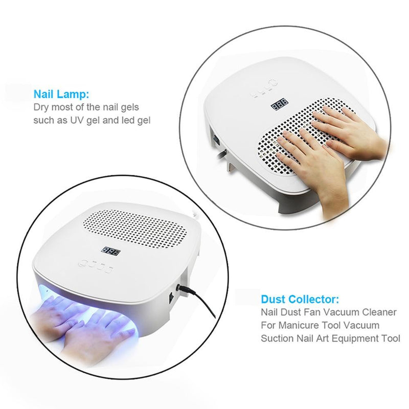 2 IN 1 Fashional Nail Lamp&Nail Dust Collector Machine Manicure Salon Tool With 42LEDs Two Fans Nail Art Equipment nail supplies|Nail Art Equipment