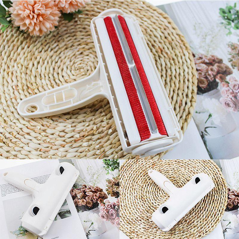 2 Way Pet Hair Remover Roller Lint Sticking Roller Removing Dog Cat Hair from Furniture Carpets Clothing One Hand Operate|Lint Rollers & Brushes