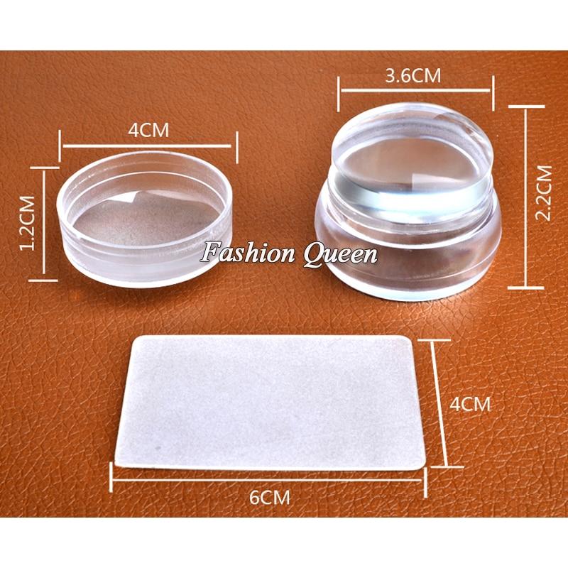 2016 New Lovely Design Matte Nail Art Stamper Scraper with Cap Silicone Jelly 3.5cm Nail Stamp Stamping Tools|nail art stamper scraper|stamper scraperart stamper