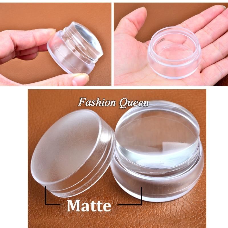 2016 New Lovely Design Matte Nail Art Stamper Scraper with Cap Silicone Jelly 3.5cm Nail Stamp Stamping Tools|nail art stamper scraper|stamper scraperart stamper