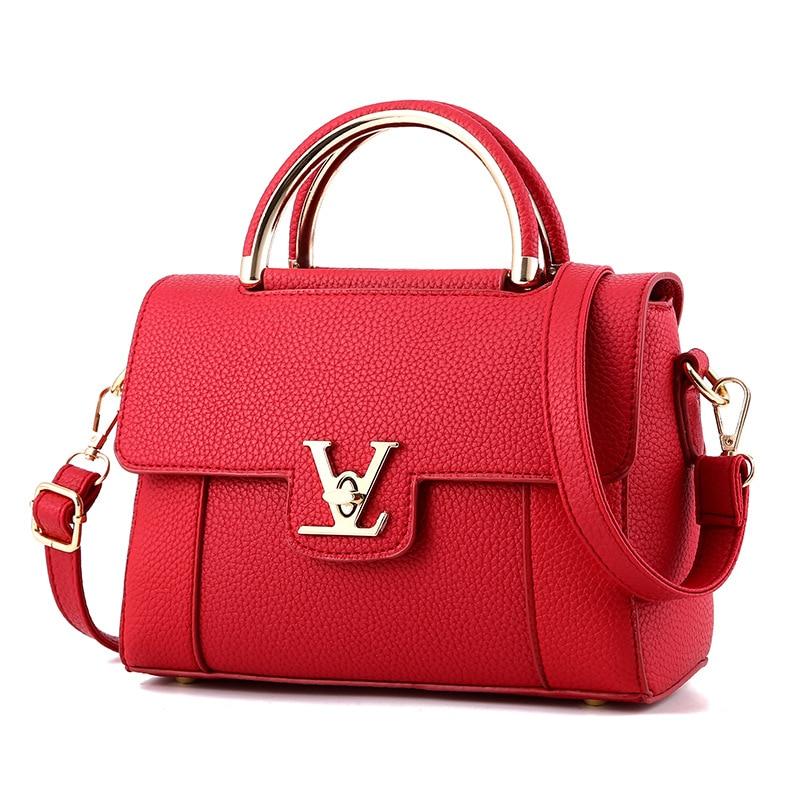 2018 Hot Flap V Women's Luxury Leather Clutch Bag Ladies Handbags Brand Women Messenger Bags Sac A Main Femme Famous Tote BagC97|Shoulder Bags