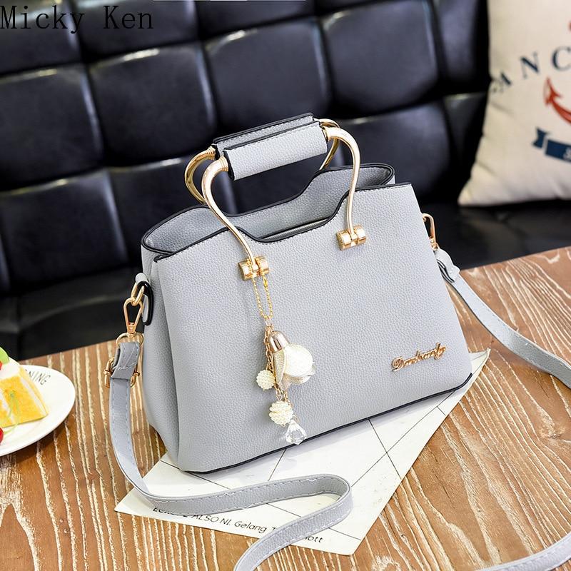 2019 New Women PU Bag metal handle handbag ladies purse Ornaments totes Messenger Bag hotsale crossbody Bag fashion shoulder bag|Shoulder Bags