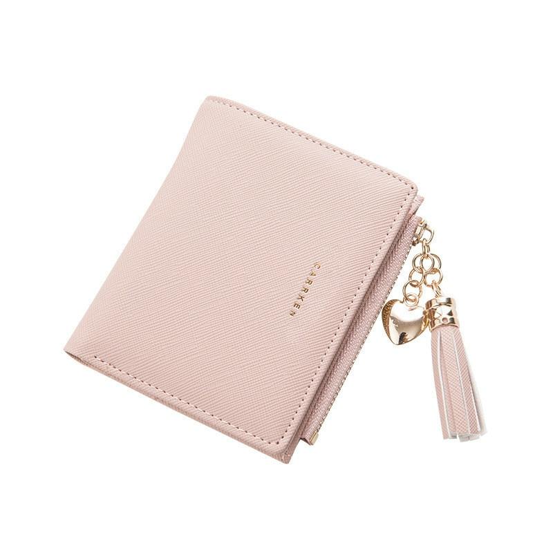 2020 Tassel Women Wallet Small Cute Wallet Women Short Leather Women Wallets Zipper Purses Portefeuille Female Purse Clutch|Wallets