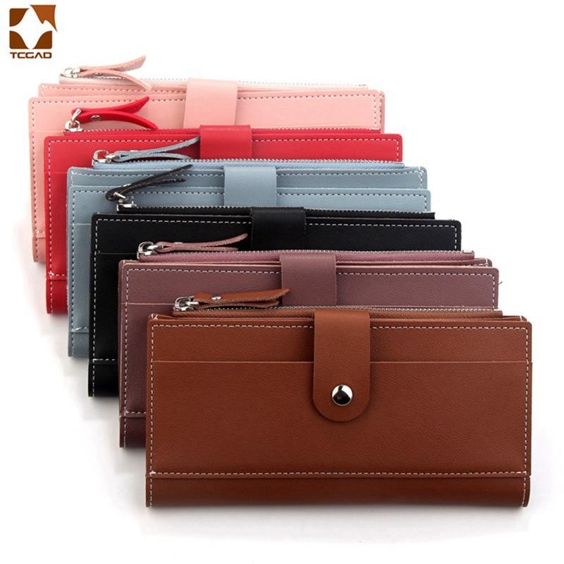 2020 women's wallet Long PU Red Wallet porte feuille femme Female Purse Clutch Money woman Wallet billetera mujer carteras|Wallets