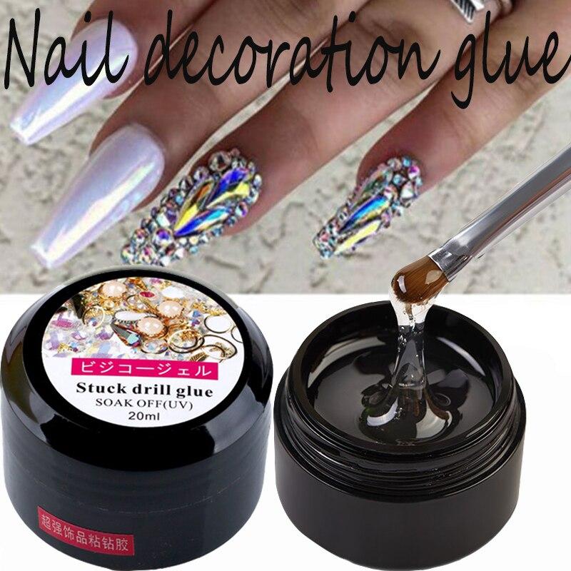 20ML Super Nail Art Jewelry Sticky Diamond Glue Enhanced Transparent Nail Art Jewelry Glue Phototherapy Glue UV Glue Nail Tool|Nail Glue