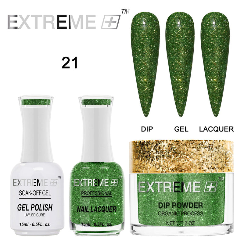 EXTREME+ Trio - Gel, Lacquer, & Dip Combo - HOLO CHROME -