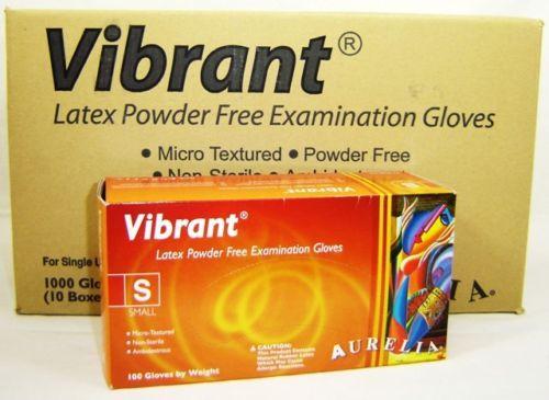 Aurelia Vibrant Latex Gloves, Powder Free Exam Gloves