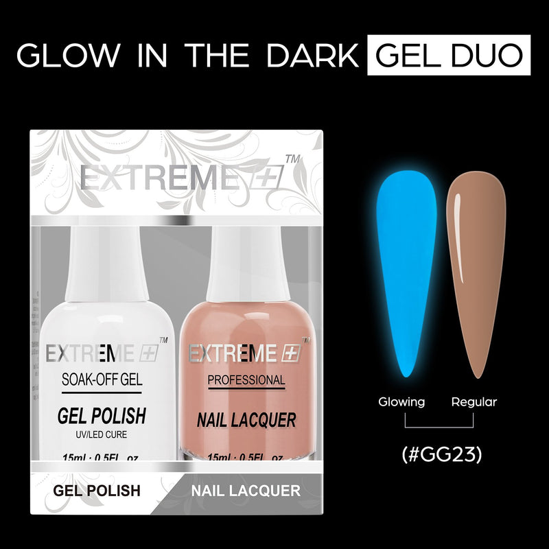 EXTREME+ GLOW IN DARK - GEL + MATCHING LACQUER -