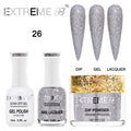 EXTREME+ Trio - Gel, Lacquer, & Dip Combo - HOLO CHROME - #026