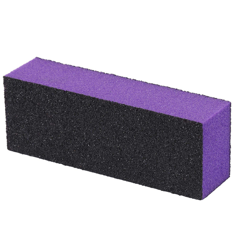 20 Pack Nail Buffer Block Sanding Buffing Nail Files Pedicure Manicure Tool 80/120 Grit(Purple Black)