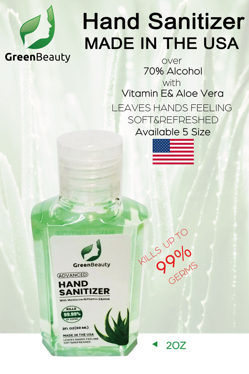 BUY 1 GET 1 FREE ( Dec 20-->Jan 1) Green Beauty Hand Sanitizer 2 oz - FDA Approved