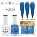 EXTREME+ Trio - Gel, Lacquer, & Dip Combo - HOLO CHROME - #002