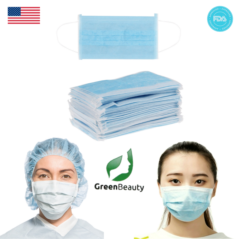 Non-woven Face Mask 50 Pcs/Box - FDA Approves (shipping from USA _ within 3 Business Days)