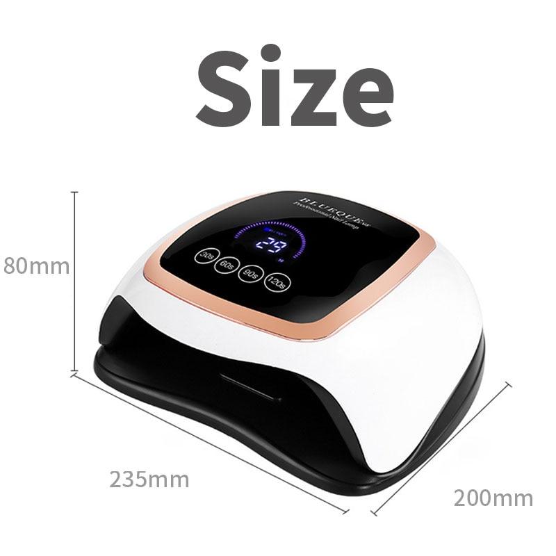 80w Powerful Nail Lamp For Manicure With Smart Sensor LCD Display UV LED Nails Dryer Lamp For Drying All Nail Gel Polish Lamp|Nail Dryers