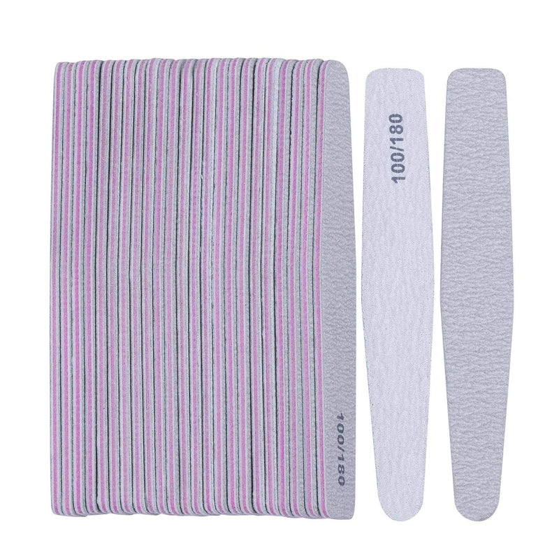 25 Pcs Emery Boards for Nails 100/180 Nail Files Bulk Finger Nail File Boards Heavy Duty Nail Buffers