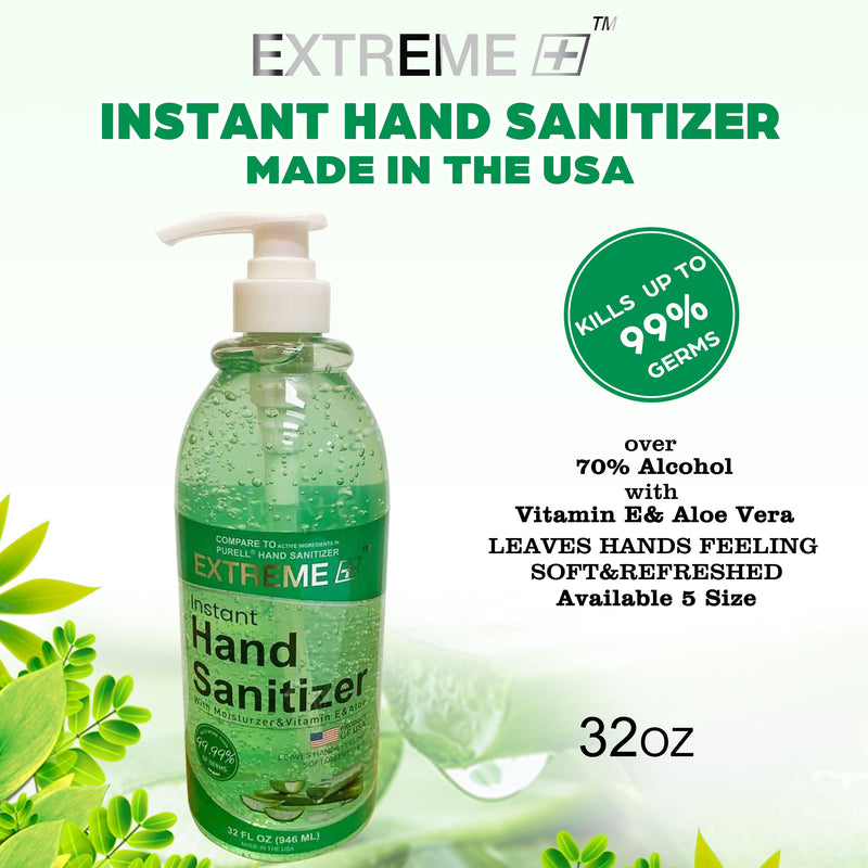 BUY 1 GET 1 FREE ( Dec 20-->Jan 1) EXTREME+ Hand Sanitizer Gel,  32 oz - FDA Approved