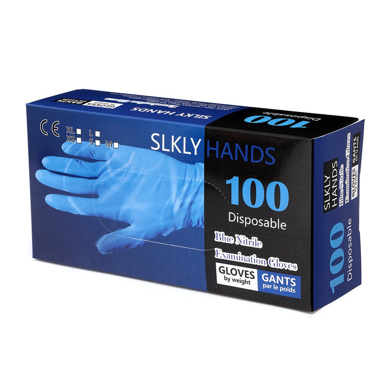 100pcs/box Disposable Nitrile Glove Safety Abrasion Resistance Antibacterial Protective Gloves