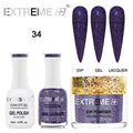 EXTREME+ Trio - Gel, Lacquer, & Dip Combo - HOLO CHROME - #034