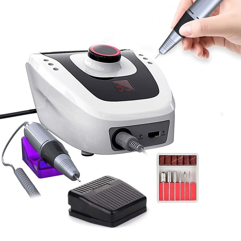 35000/20000 RPM Electric Nail Drill Machine Apparatus for Manicure Pedicure with Cutter Nail Art Kit Nail Tool|Electric Manicure Drills