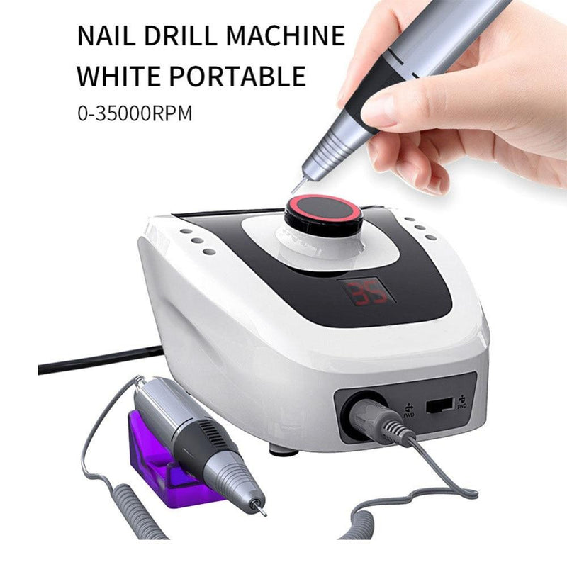 35000 RPM 32W Electric Nail Drill Machine Set Manicure Pedicure Machine Nail Accessory Tools Set Nail File Nail Drill Bit Kit|Electric Manicure Drills