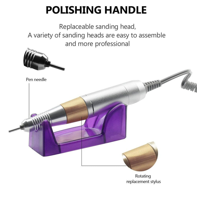 35000RPM Electric Nail Drill Manicure Machine Apparatus for Manicure Pedicure Nail File Tools Drill Polish Bits Tools Kits|Electric Manicure Drills