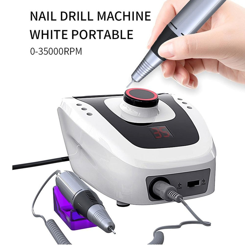 35W 35000RPM JD700 Pro Electric Nail Drill Machine Equipment Manicure Pedicure Files Nail Art Drill Pen Machine Set Tools|Electric Manicure Drills