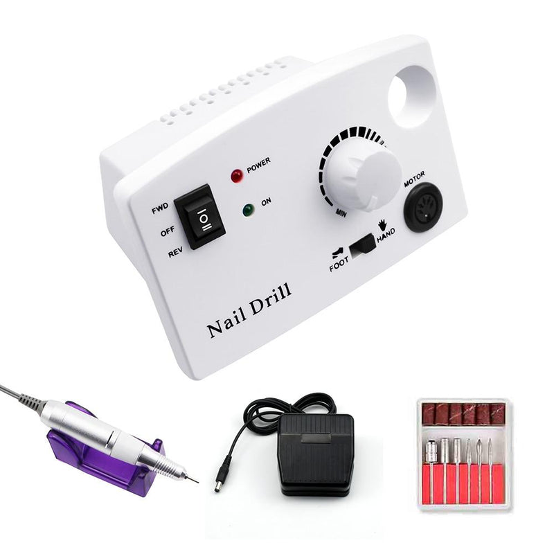 35W 35000RPM JD700 Pro Electric Nail Drill Machine Equipment Manicure Pedicure Files Nail Art Drill Pen Machine Set Tools|Electric Manicure Drills